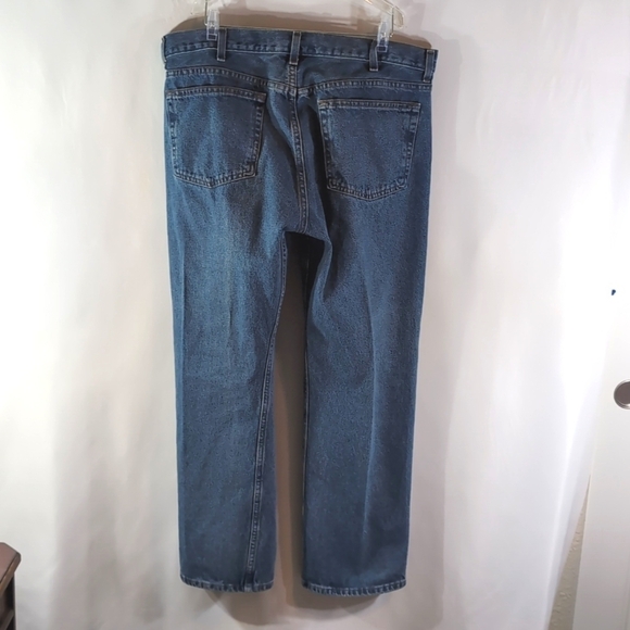 Men's Faded Glory 100% Cotton 5 Pocket Boot Cut Denim Jeans Size 38 x 30 - Picture 3 of 7